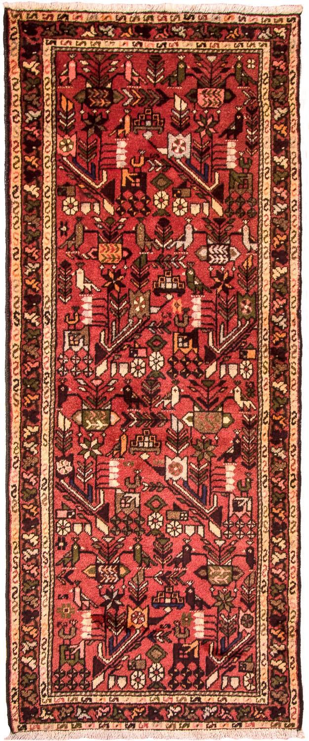 Tapis de couloir Tapis persan - Nomadic - 200 x 83 cm - rouge