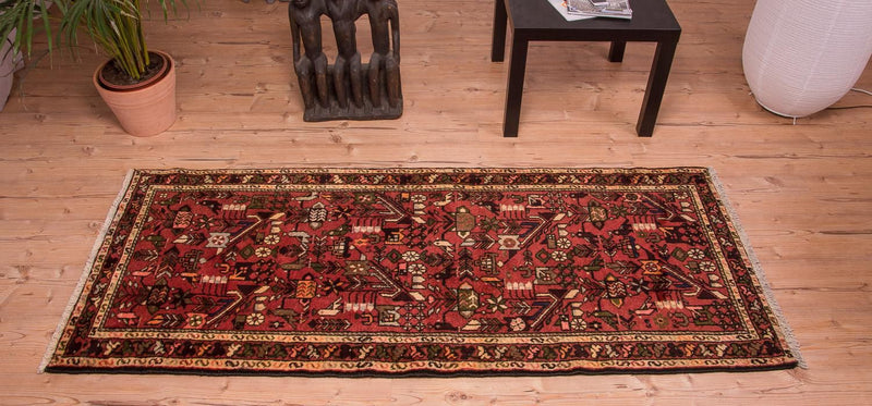 Tapis de couloir Tapis persan - Nomadic - 200 x 83 cm - rouge