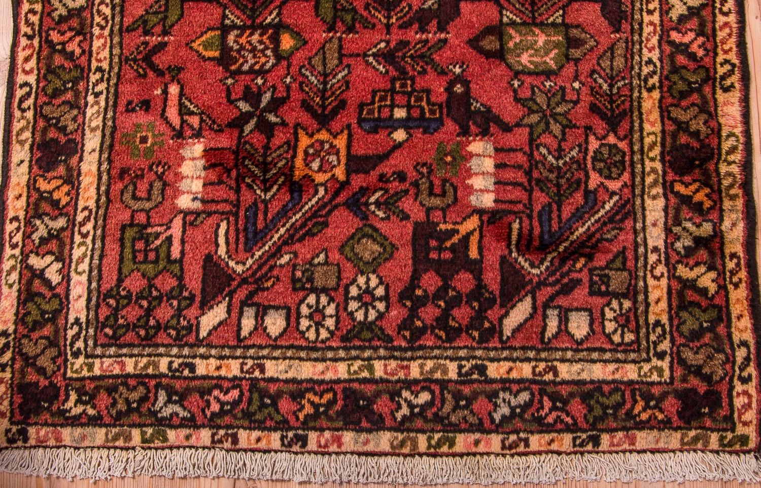 Tapis de couloir Tapis persan - Nomadic - 200 x 83 cm - rouge