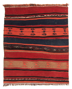 Tapis Kelim - Vieux - 100 x 90 cm - multicolore