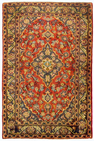 Tapis persan - Keshan - 162 x 105 cm - orange
