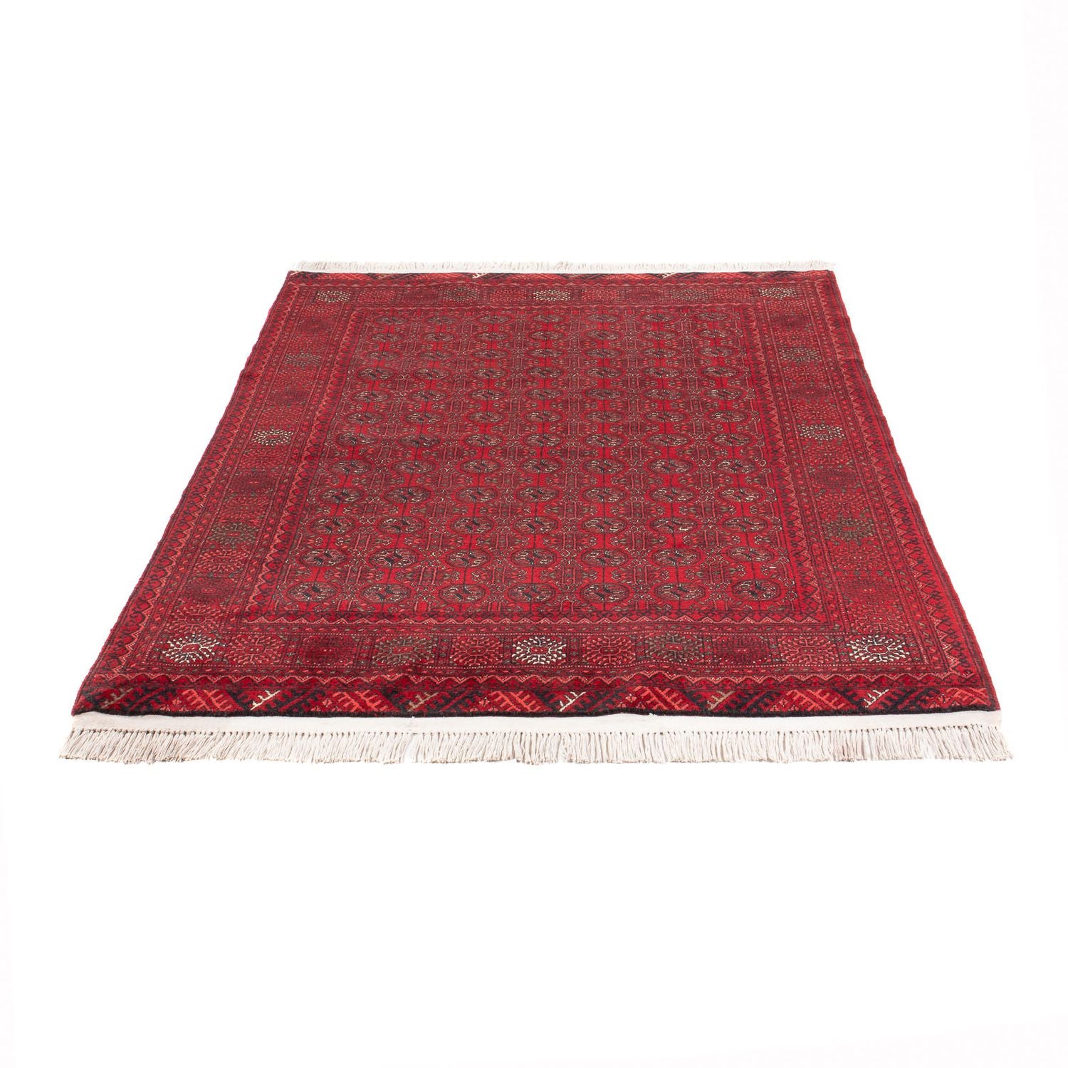 Tapis afghan - Boukhara - 196 x 124 cm - rouge