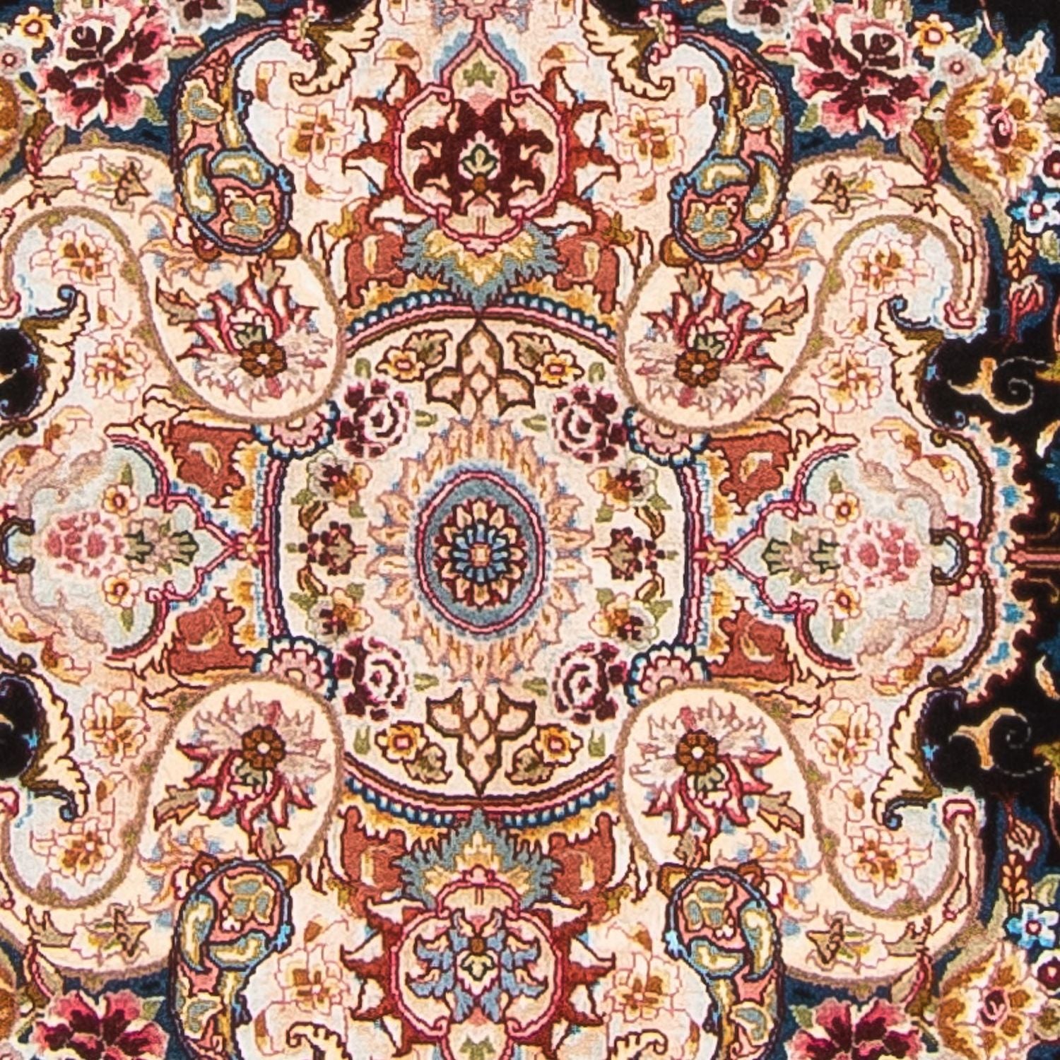 Tapis persan - Tabriz - Royal - 200 x 150 cm - bleu foncé