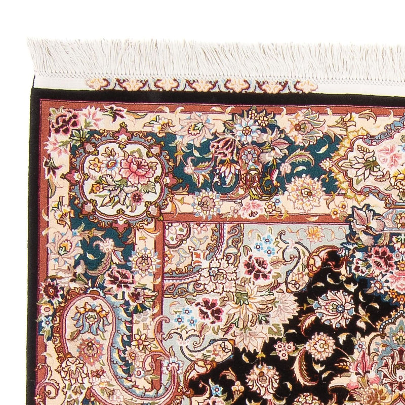 Tapis persan - Tabriz - Royal - 200 x 150 cm - bleu foncé