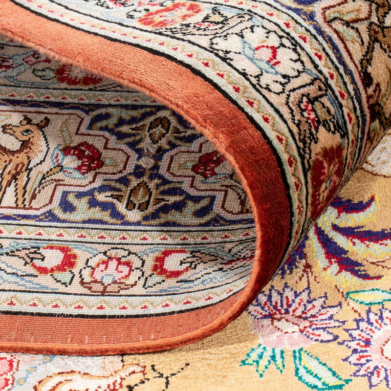 Tapis en soie - Ghom soie - Premium - 156 x 100 cm - or