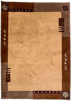 Tapis Népalais - 191 x 148 cm - marron