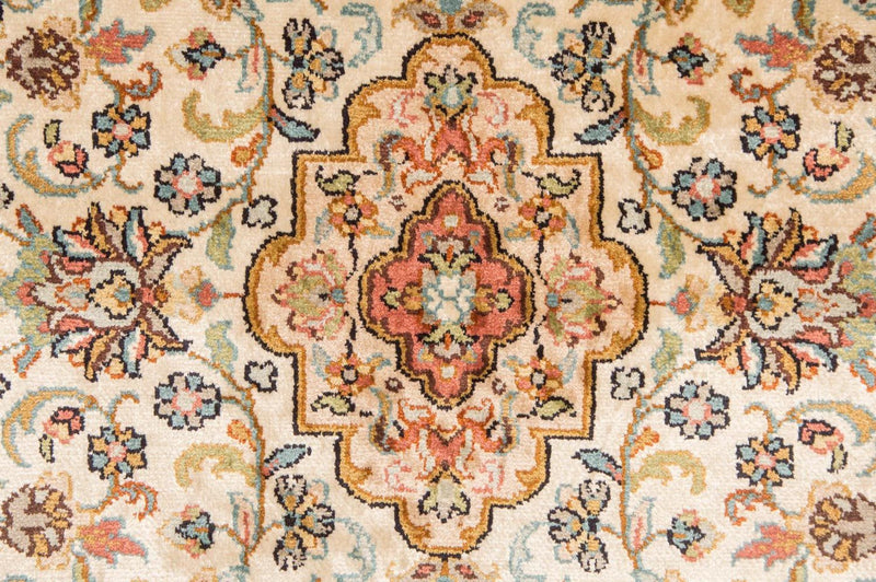 Tapis en soie - Soie du Cachemire - 123 x 79 cm - beige