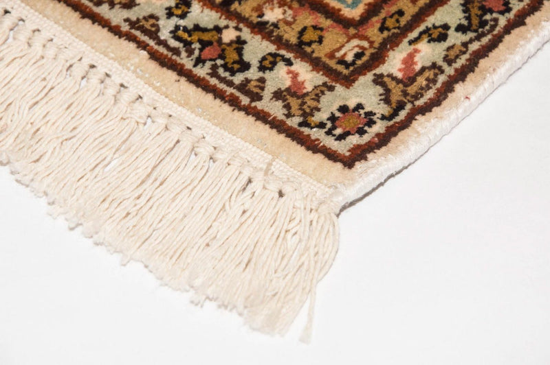 Tapis en soie - Soie du Cachemire - 123 x 79 cm - beige