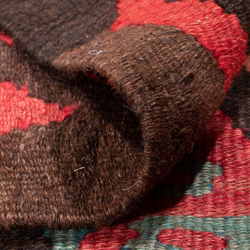 Tapis de couloir Tapis Kelim - Vieux - 435 x 158 cm - marron foncé