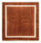 Tapis Népalais carré  - 250 x 250 cm - marron