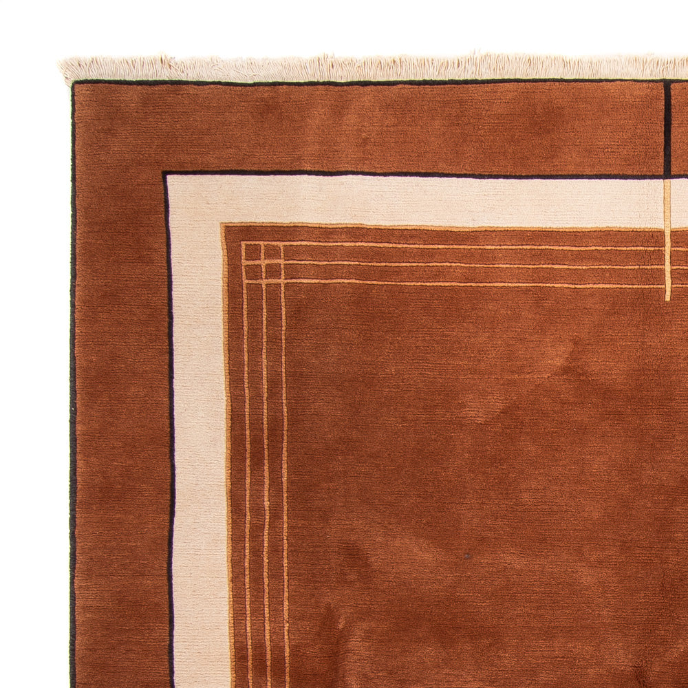 Tapis Népalais carré  - 250 x 250 cm - marron