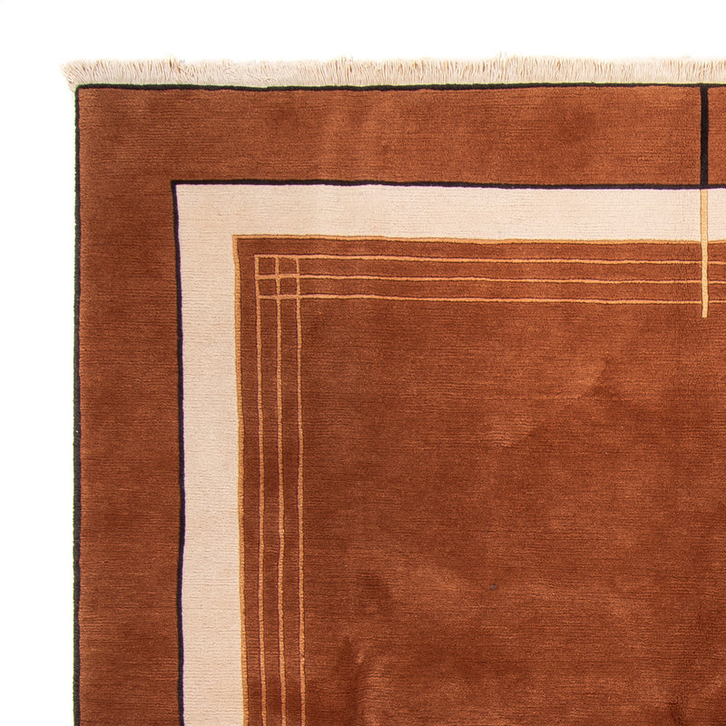 Tapis Népalais carré  - 250 x 250 cm - marron