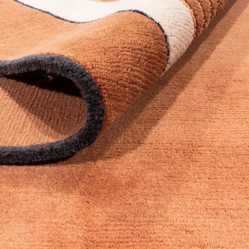 Tapis Népalais carré  - 250 x 250 cm - marron