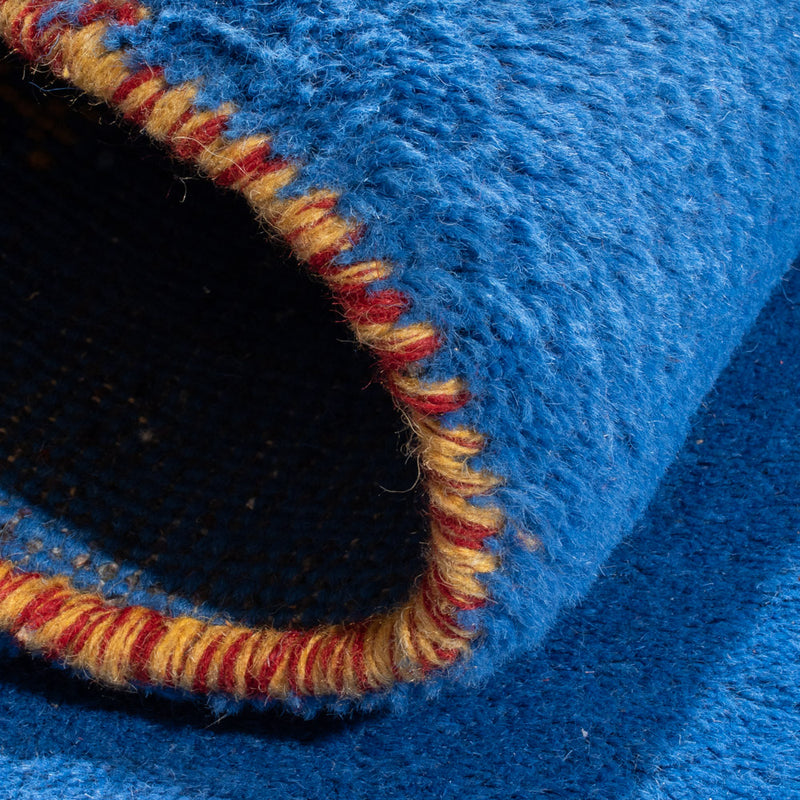 Tapis Gabbeh - Indus - 160 x 90 cm - bleu