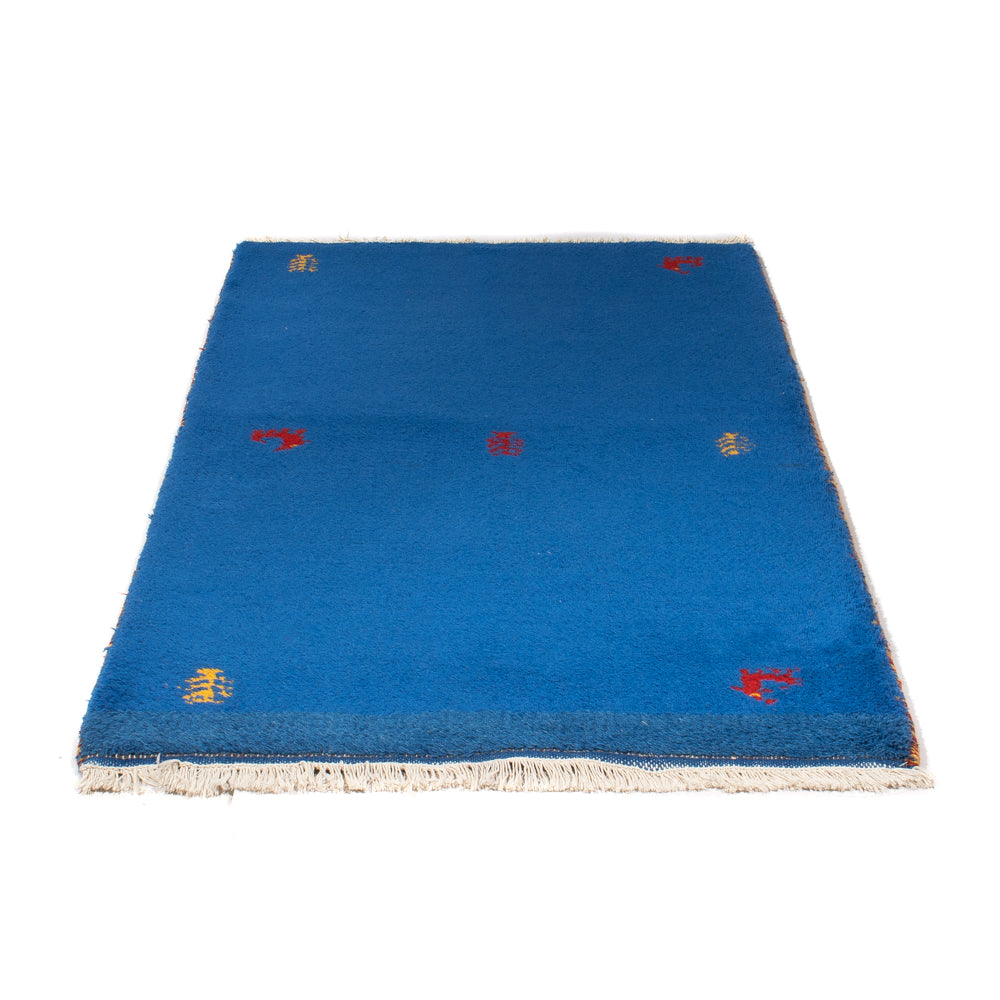 Tapis Gabbeh - Indus - 160 x 90 cm - bleu