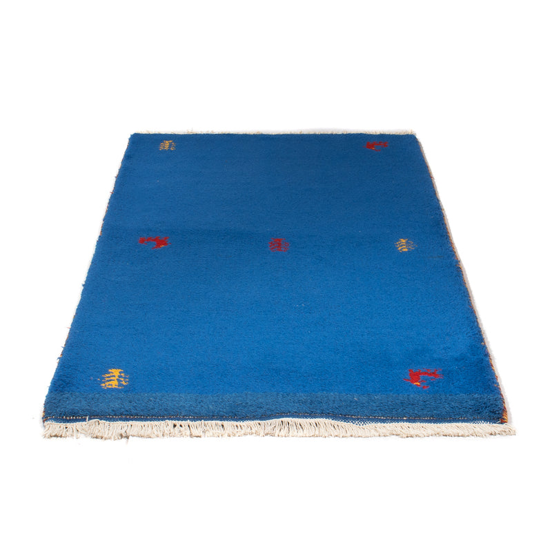 Tapis Gabbeh - Indus - 160 x 90 cm - bleu