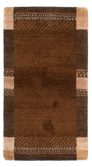 Tapis Gabbeh - Indus - 160 x 90 cm - marron