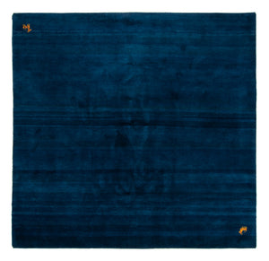 Tapis Gabbeh - Indus carré  - 261 x 246 cm - bleu foncé