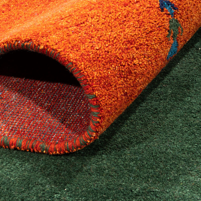 Tapis Gabbeh - Indus - 390 x 289 cm - vert