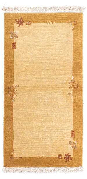 Tapis Népalais - Royal - 143 x 74 cm - beige