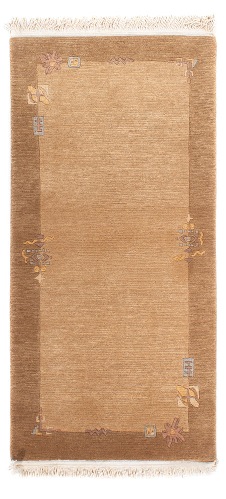 Tapis Népalais - Royal - 143 x 71 cm - marron clair