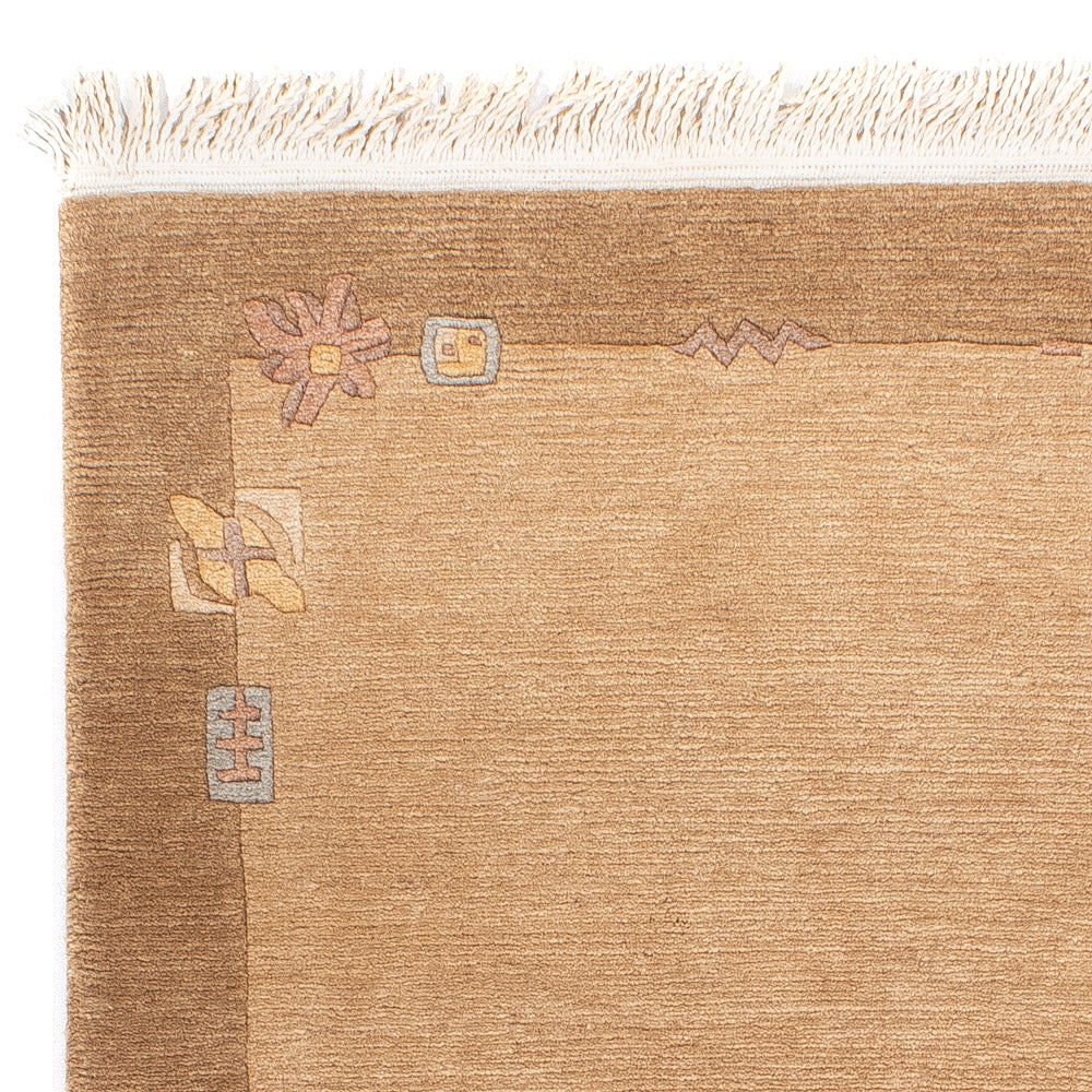 Tapis Népalais - Royal - 143 x 71 cm - marron clair