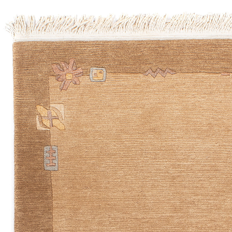Tapis Népalais - Royal - 143 x 71 cm - marron clair