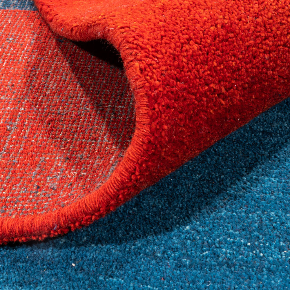 Tapis Gabbeh - Indus - 390 x 298 cm - bleu