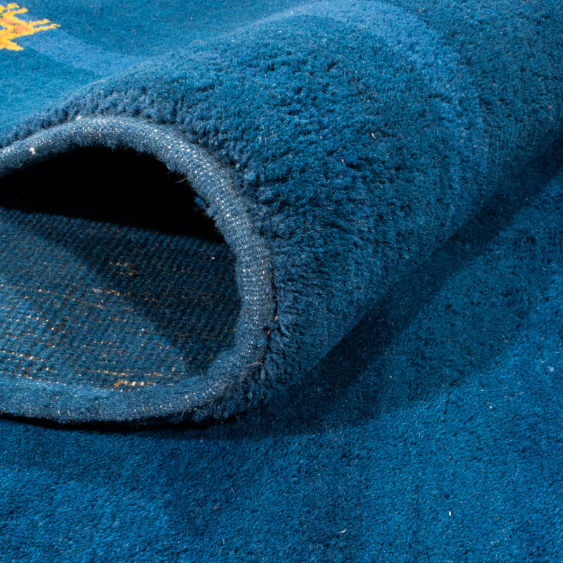 Tapis Gabbeh - Indus carré  - 255 x 250 cm - bleu