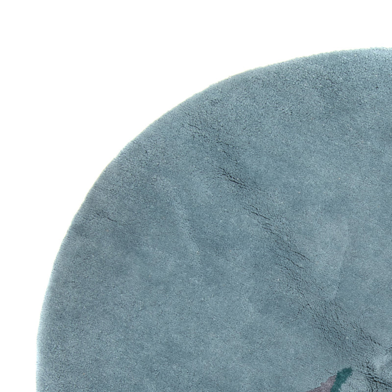 Tapis Gabbeh - Indus ronde  - 200 x 200 cm - bleu