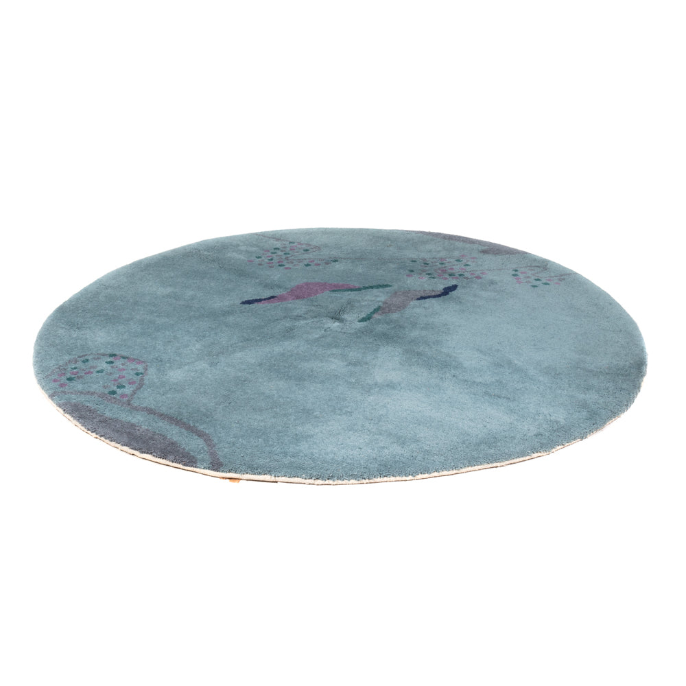 Tapis Gabbeh - Indus ronde  - 200 x 200 cm - bleu