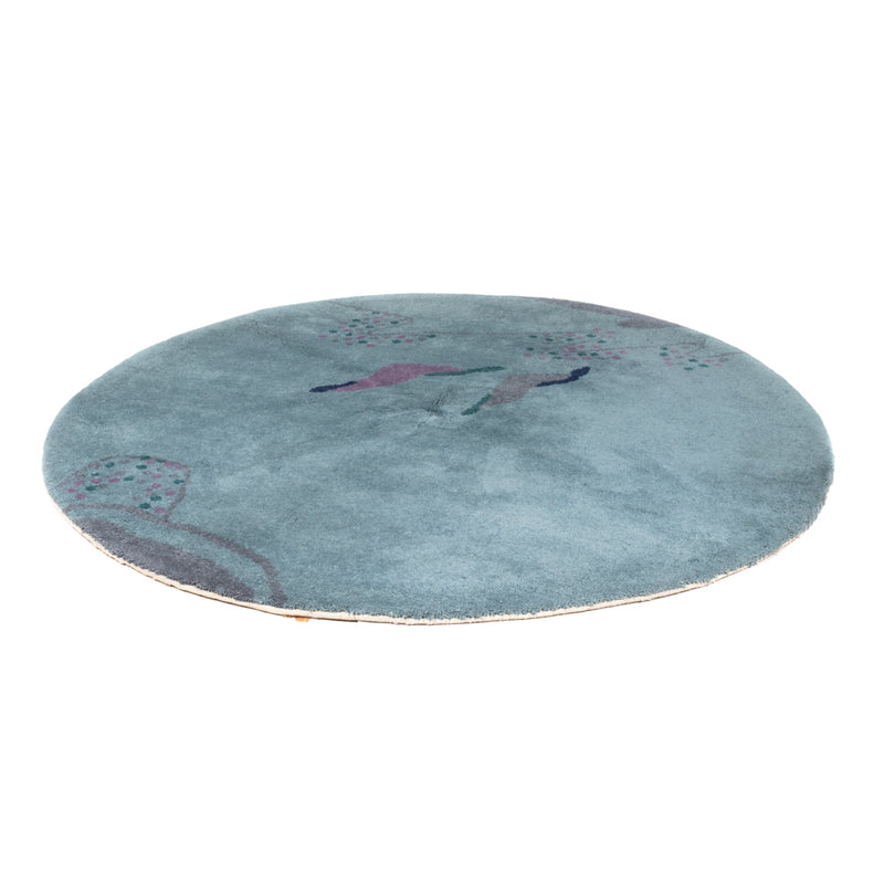 Tapis Gabbeh - Indus ronde  - 200 x 200 cm - bleu