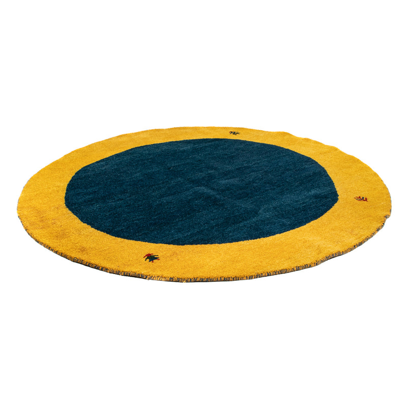 Gabbeh Teppich - Indus rund  - 193 x 193 cm - blau