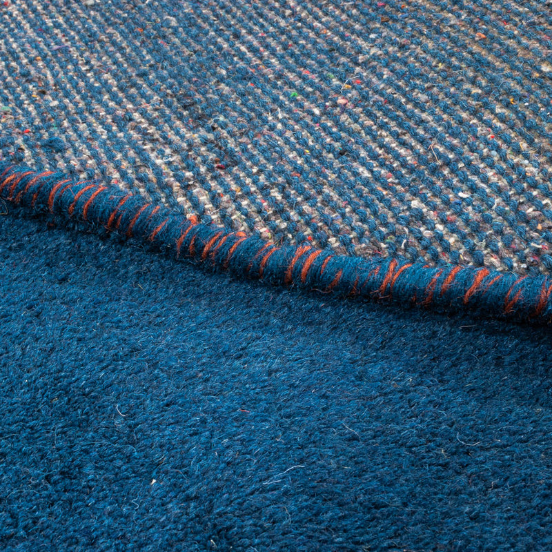 Tapis Gabbeh - Indus ronde  - 190 x 190 cm - bleu