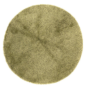 Tapis à poils longs ronde  - 200 x 200 cm - vert olive