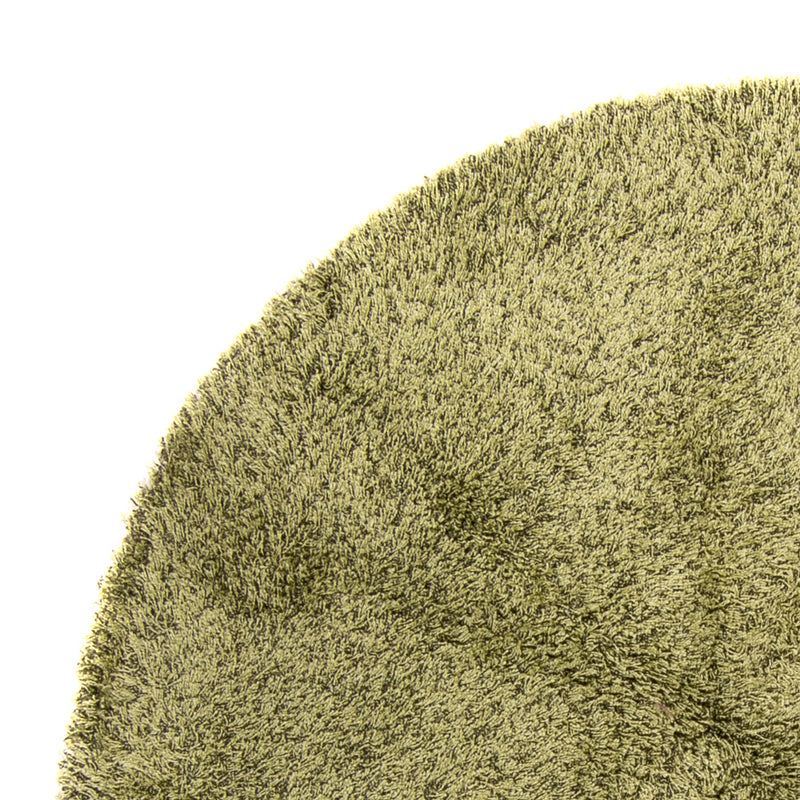 Tapis à poils longs ronde  - 200 x 200 cm - vert olive