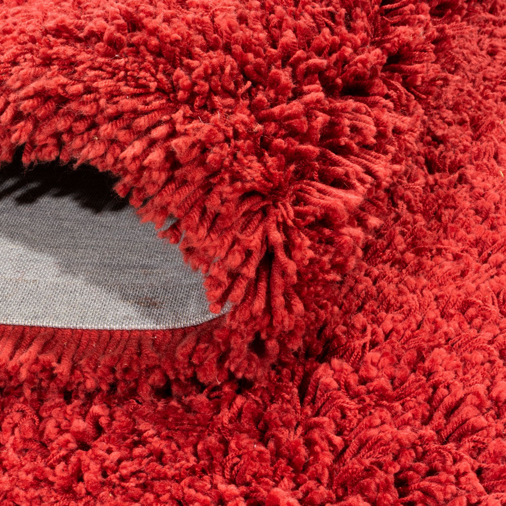 Tapis à poils longs - 200 x 140 cm - rouge