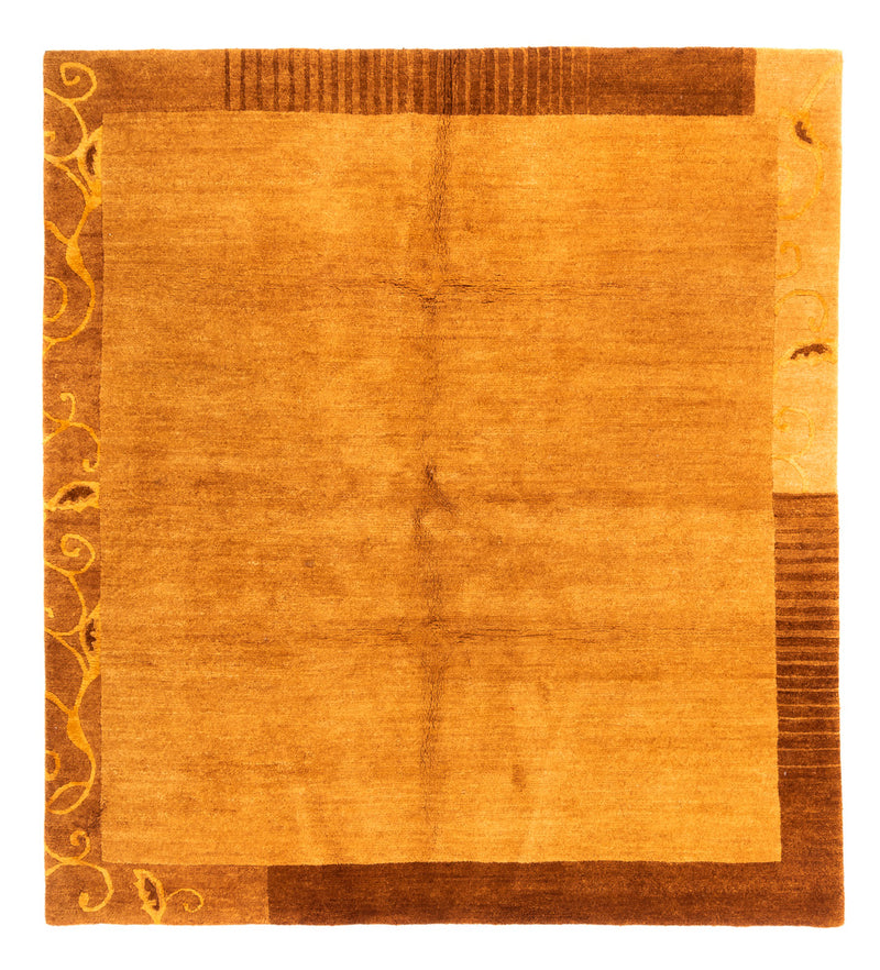 Tapis Népalais carré  - 207 x 199 cm - rouille
