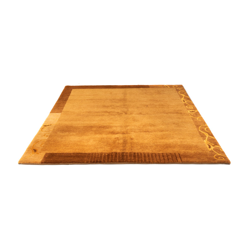 Tapis Népalais carré  - 207 x 199 cm - rouille