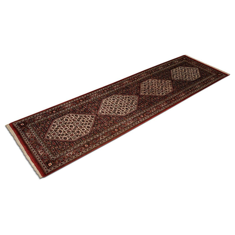 Tapis de couloir Tapis persan - Bidjar - 246 x 77 cm - bleu