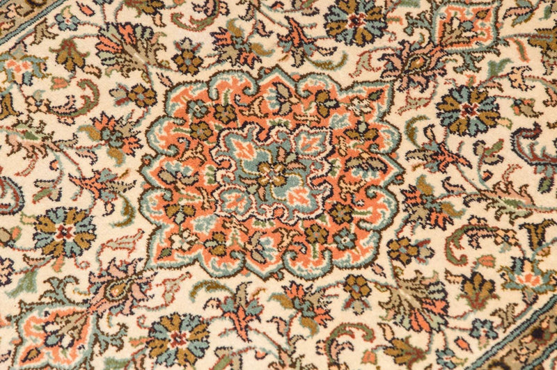 Tapis en soie - Soie du Cachemire - 95 x 62 cm - beige