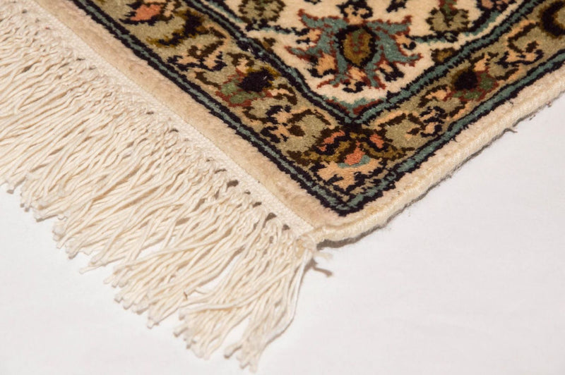 Tapis en soie - Soie du Cachemire - 95 x 62 cm - beige