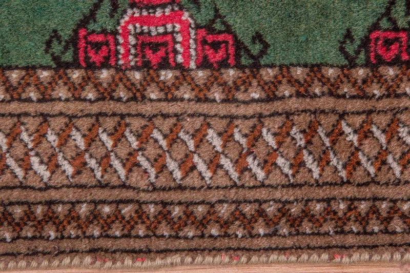 Tapis Turkaman - 143 x 99 cm - vert
