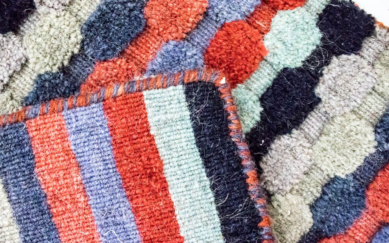 Tapis en laine - 90 x 60 cm - multicolore