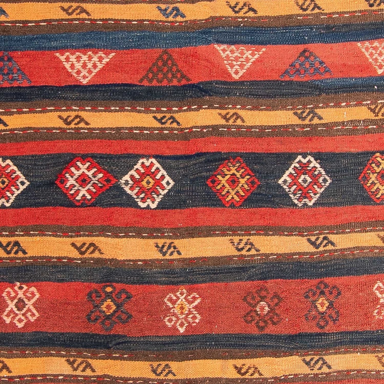 Tapis de couloir Tapis Kelim - Vieux - 400 x 150 cm - multicolore