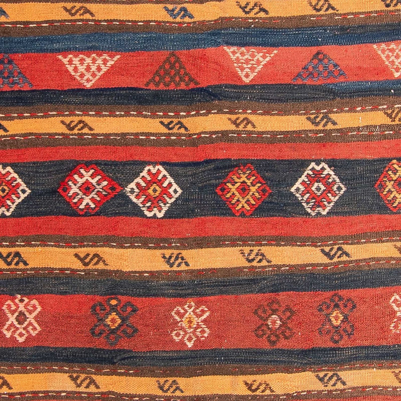 Tapis de couloir Tapis Kelim - Vieux - 400 x 150 cm - multicolore