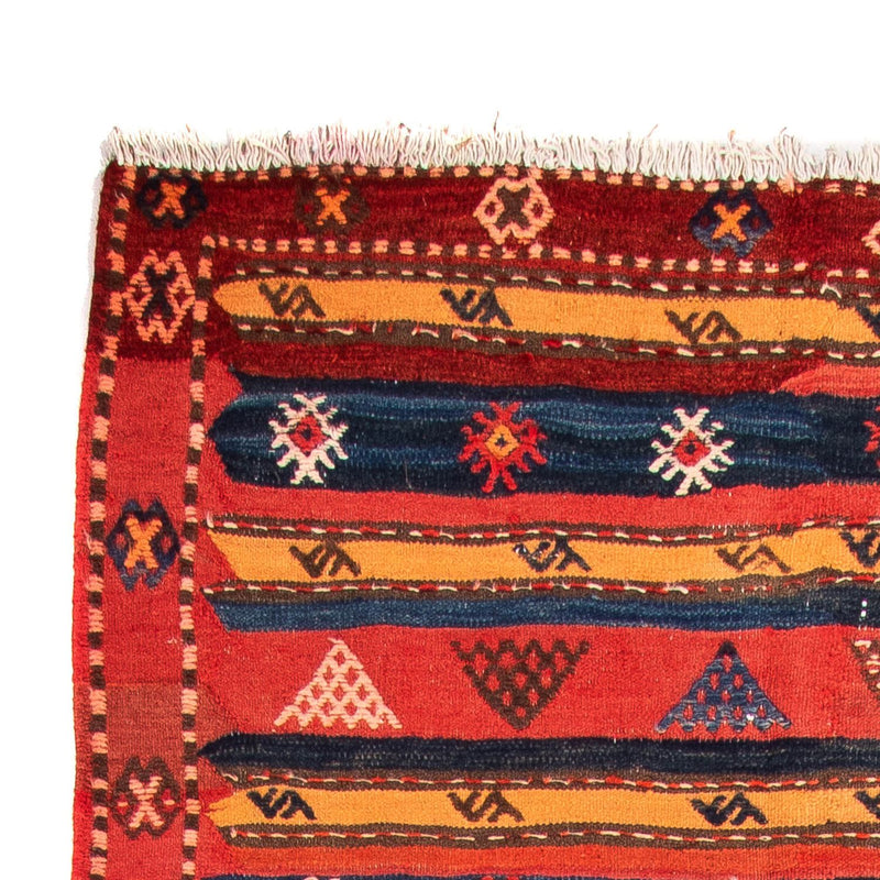 Tapis de couloir Tapis Kelim - Vieux - 400 x 150 cm - multicolore