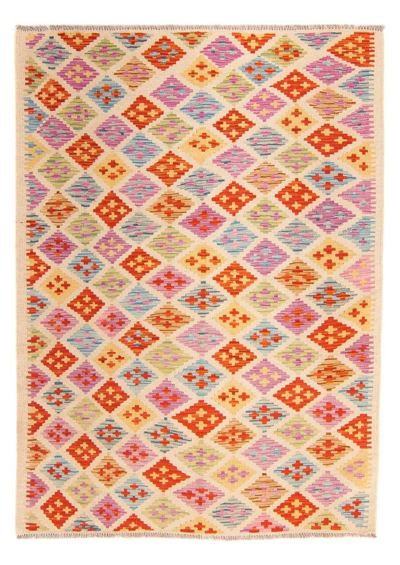 Tapis Kelim - Splash - 168 x 125 cm - multicolore