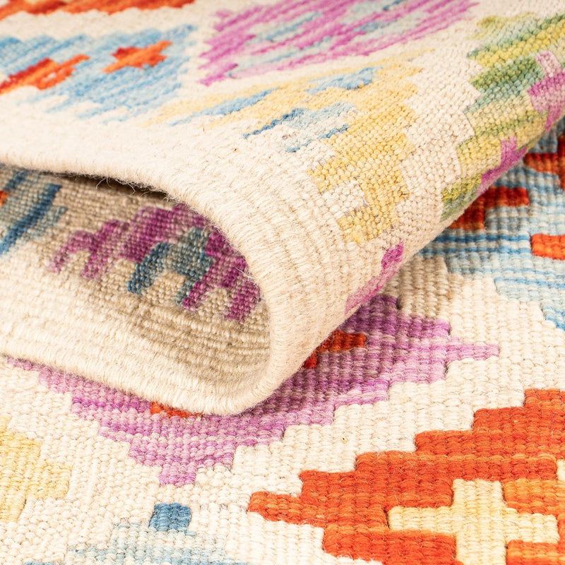 Tapis Kelim - Splash - 168 x 125 cm - multicolore