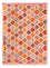 Tapis Kelim - Splash - 204 x 148 cm - rose